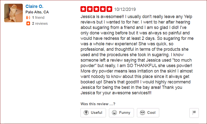 Yelp review